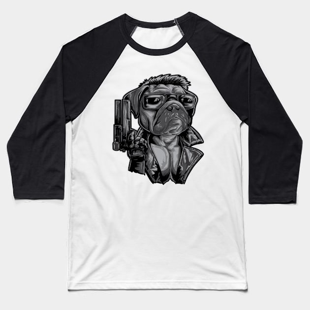 Terminator Puggy Baseball T-Shirt by Kachow ZA